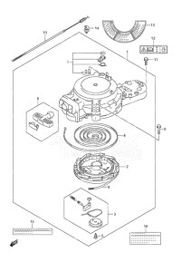 Outboard DF 20A drawing Recoil Starter