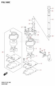 DF200Z From 20002Z-140001 (E01 E40)  2021 drawing WATER PUMP (E03:DF250ST)