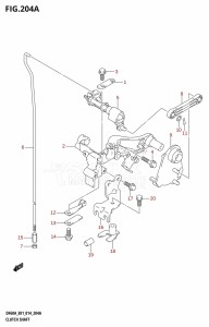 DF50A From 05004F-410001 (E01)  2014 drawing CLUTCH SHAFT (DF40A:E01)