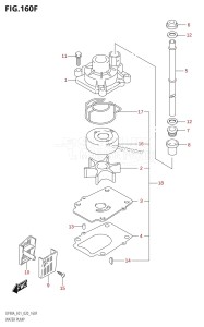 DF70A From 07003F-340001 (E11 E40)  2023 drawing WATER PUMP ((DF70A,DF70ATH):E40)