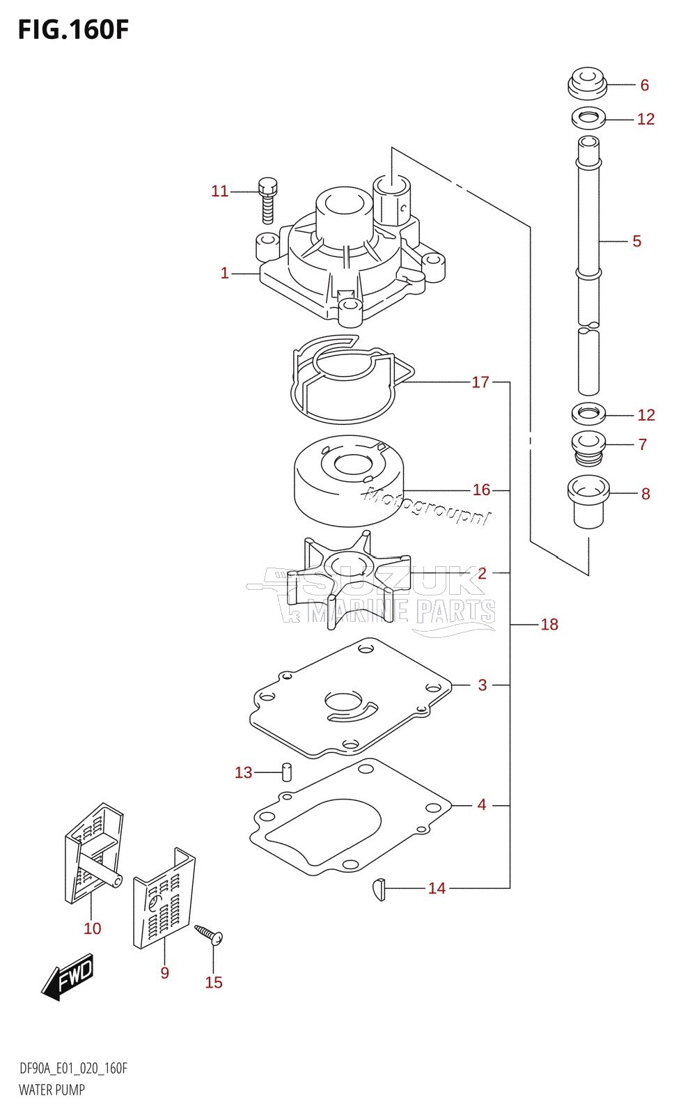 WATER PUMP ((DF70A,DF70ATH):E40)