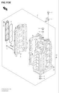 14003Z-610001 (2016) 140hp E03-USA (DF140AZ) DF140AZ drawing CYLINDER BLOCK (DF140AZ:E03)