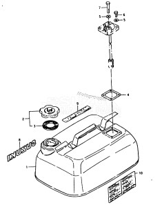 DT20 From 2002-001001 ()  1986 drawing FUEL TANK