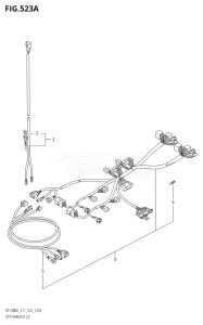 11505Z-140001 (2021) 115hp E11 E40-Gen. Export 1-and 2 (DF115BZG) DF115BZG drawing OPT:HARNESS (2) (021)