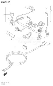 00994F-340001 (2023) 9.9hp P01-Gen. Export 1 (DF9.9A) DF9.9A drawing HARNESS (DF8AR)