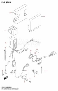 DF40A From 04004F-340001 (E34-Italy)  2023 drawing PTT SWITCH /​ ENGINE CONTROL UNIT ((DF40A,DF40ATH,DF40AST,DF50A,DF50ATH,DF60A,DF60ATH,DF50AVT,DF60AVT,DF40ASVT,DF60AVTH):023)