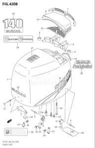 14001F-251001 (2002) 140hp E03-USA (DF140TK2) DF140 drawing ENGINE COVER (K3,K4,K5,K6,K7,K8,K9)