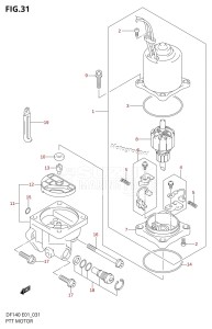 DF140Z From 14002Z-210001 (E01 E40)  2012 drawing PTT MOTOR