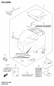 DF50A From 05003F-510001 (E01)  2015 drawing ENGINE COVER (DF60ATH:E40)