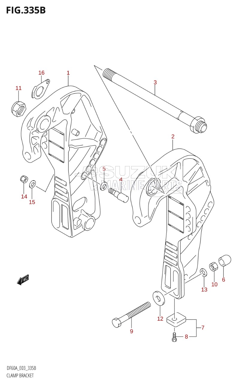 CLAMP BRACKET (DF40AT,DF50AT)