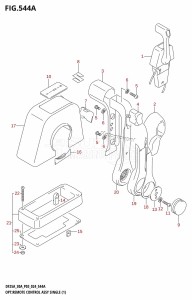 DF250ATSS From 25001N-440001 (E03)  2024 drawing OPT:REMOTE CONTROL ASSY SINGLE (1) (DF25AT,DF25ATH,DF30ATH,DF30AT)