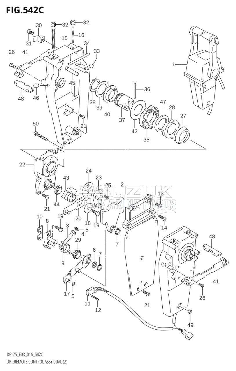 OPT:REMOTE CONTROL ASSY DUAL (2) (DF175T:E03)