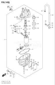 11503F-710001 (2017) 115hp E11 E40-Gen. Export 1-and 2 (DF115AT) DF115A drawing FUEL VAPOR SEPARATOR (DF140AZ:E40)