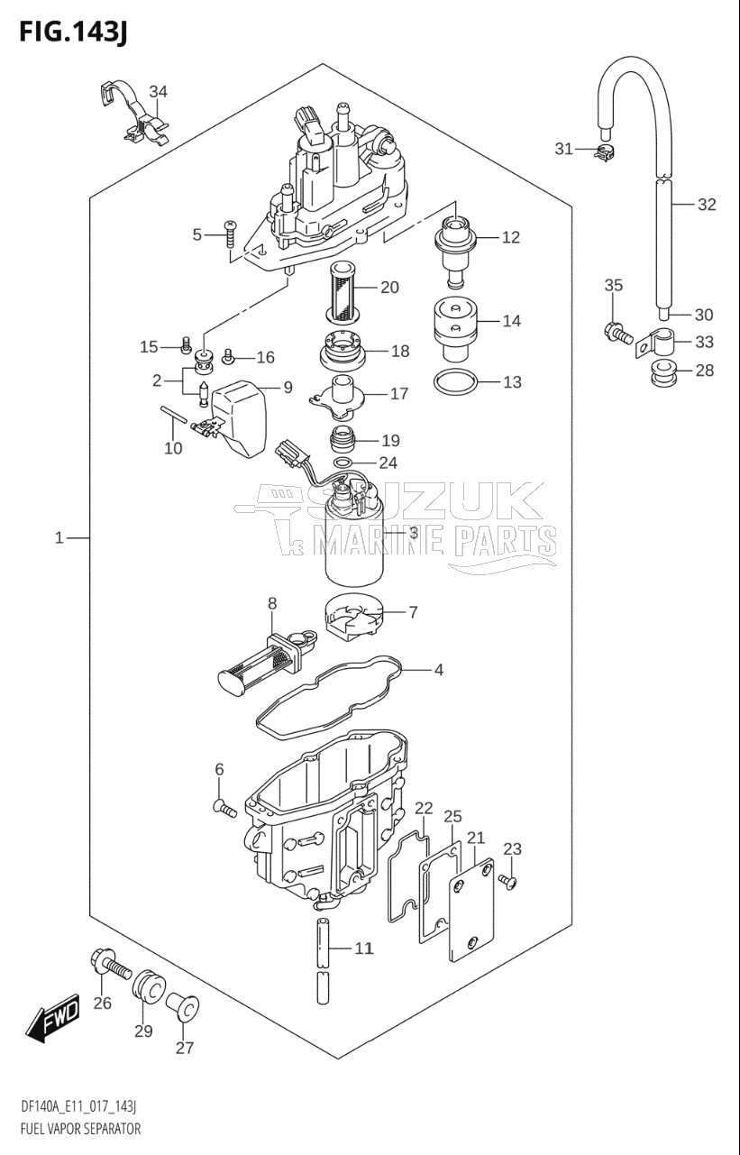 FUEL VAPOR SEPARATOR (DF140AZ:E40)