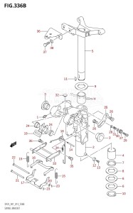 DF25 From 02503F-310001 (E01)  2013 drawing SWIVEL BRACKET (DF25R:E01)