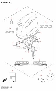 DF200AZ From 20003Z-710001 (E01 E40)  2017 drawing ENGINE COVER (DF200AT:E40)