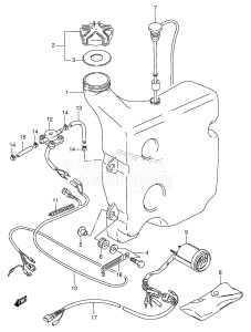 DT225 From 22501-131001 ()  1991 drawing OIL TANK (DT150 /​ DT175 /​ DT200|~MODEL:93)