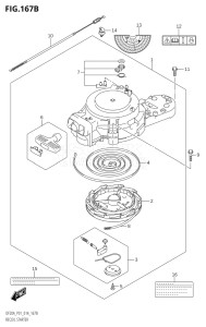 00995F-410001 (2014) 9.9hp P01-Gen. Export 1 (DF9.9B  DF9.9BR  DF9.9BT) DF9.9B drawing RECOIL STARTER (DF9.9BR:P01)