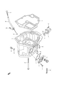 Outboard DF 70A drawing Oil Pan