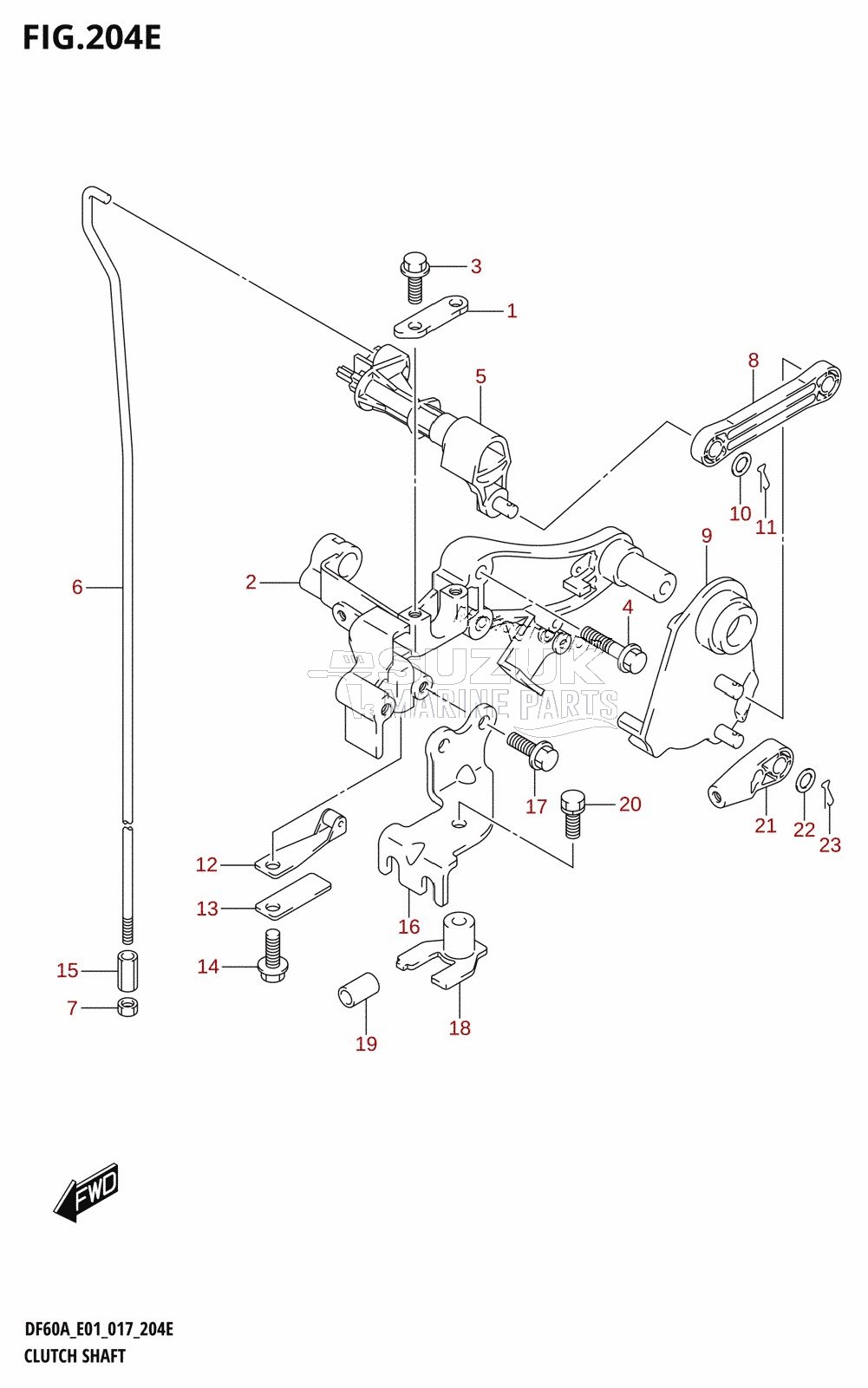 CLUTCH SHAFT (DF50A:E01)