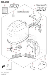 DF175ZG From 17502Z-610001 (E01 E40)  2016 drawing ENGINE COVER (DF150TG:E40,DF150ZG:E40)