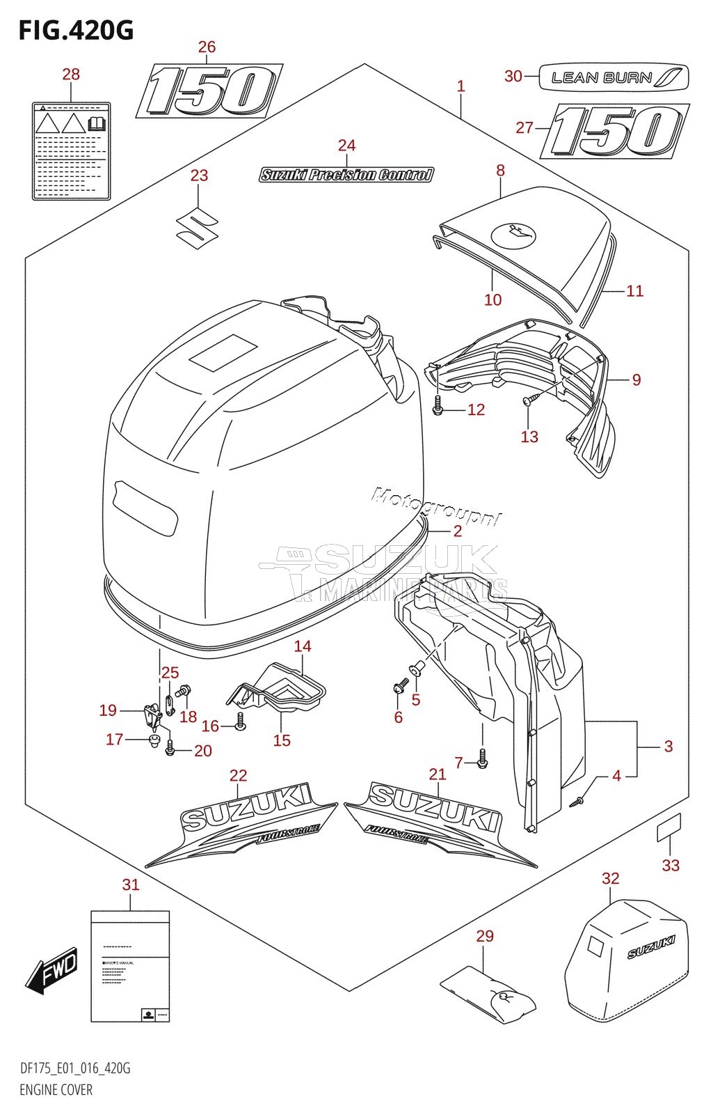 ENGINE COVER (DF150TG:E40,DF150ZG:E40)