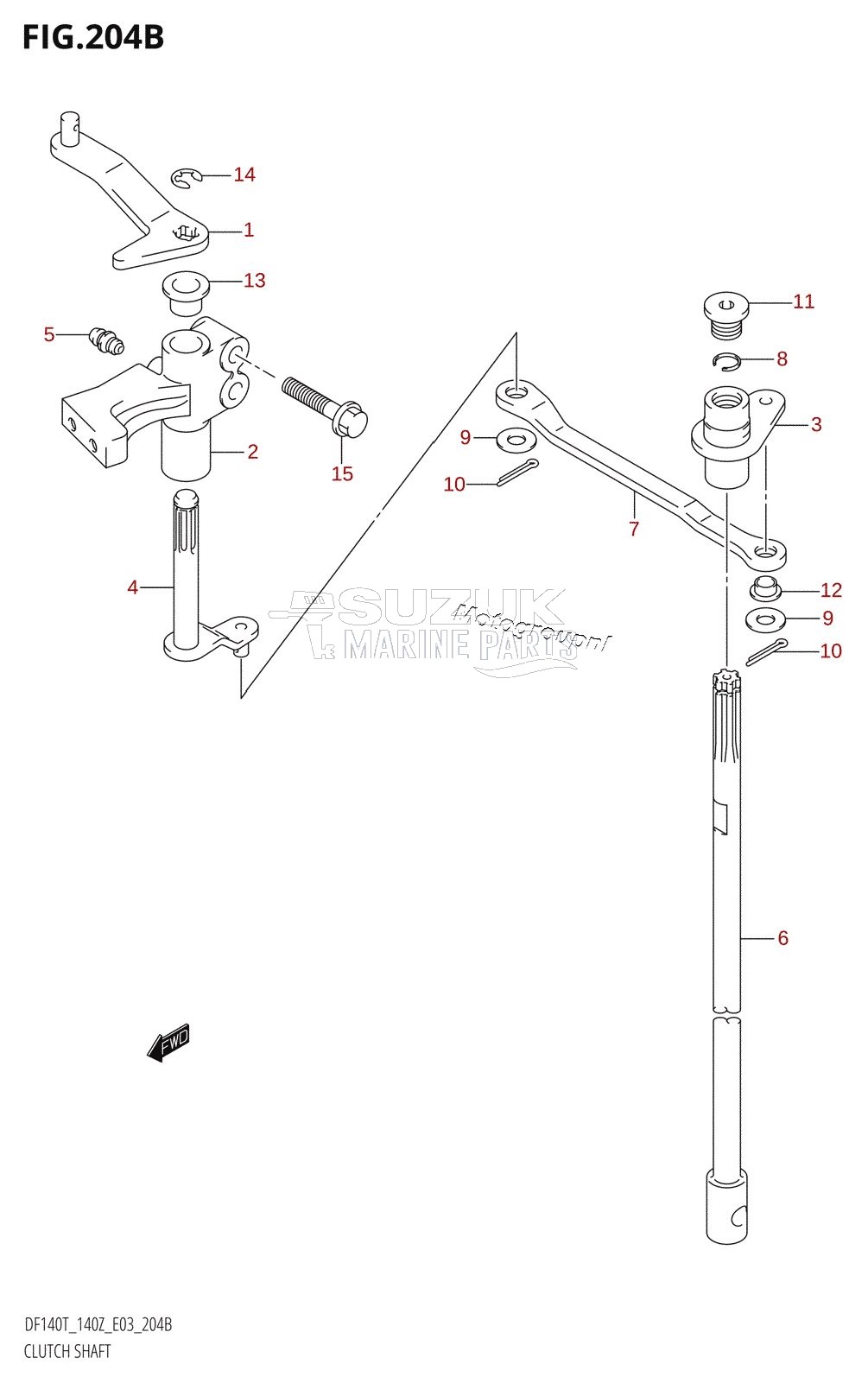 CLUTCH SHAFT (K3,K4,K5,K6)