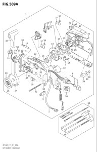 14003Z-710001 (2017) 140hp E11 E40-Gen. Export 1-and 2 (DF140AZ) DF140AZ drawing OPT:REMOTE CONTROL (1) (DF100AT:E11)