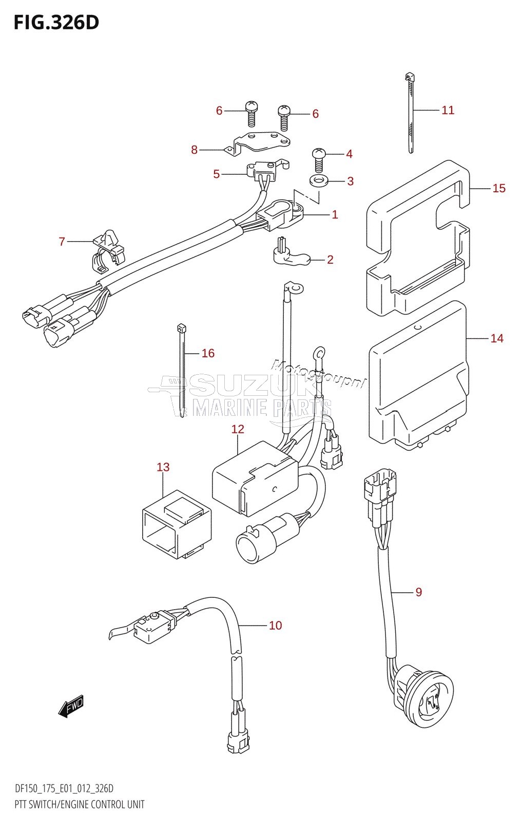 PTT SWITCH /​ ENGINE CONTROL UNIT (DF150Z:E40)