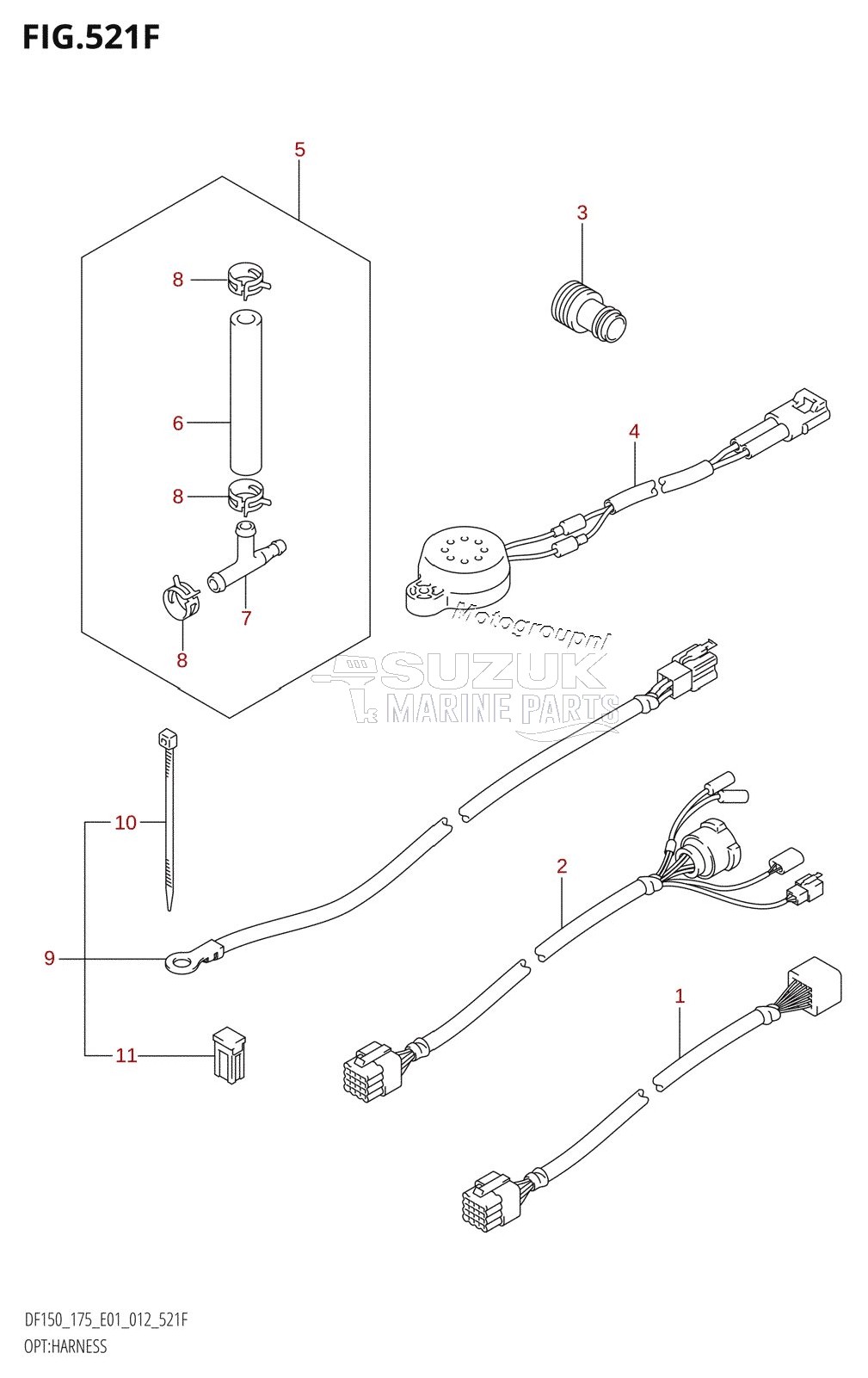 OPT:HARNESS (DF175T:E40)