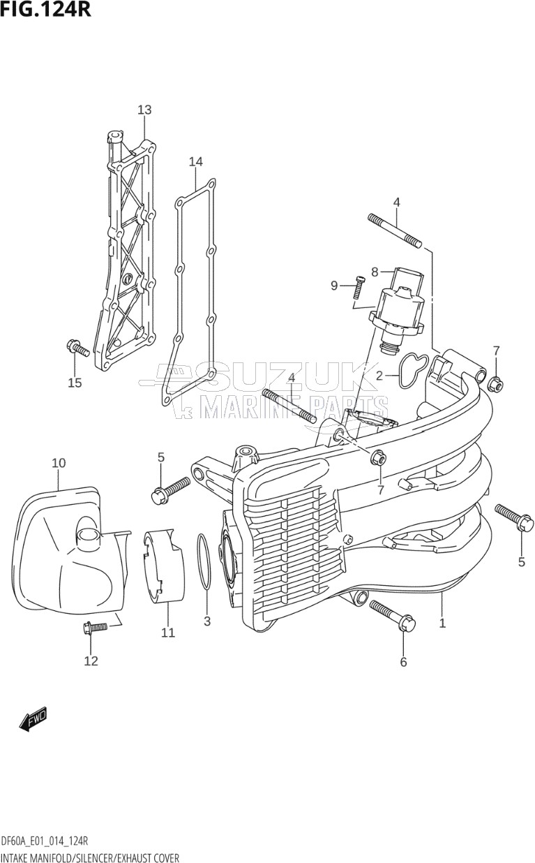 INTAKE MANIFOLD / SILENCER / EXHAUST COVER (DF60AVT:E01)