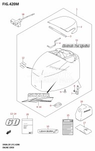 DF40A From 04003F-310001 (E01)  2013 drawing ENGINE COVER (DF60ATH:E40)