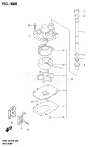 DF90A From 09003F-810001 (E01 E40)  2018 drawing WATER PUMP (DF80A:E01)