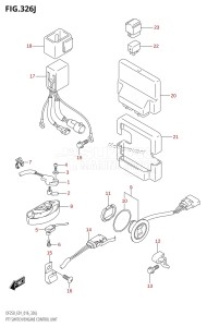 DF250Z From 25003Z-610001 (E40)  2016 drawing PTT SWITCH /​ ENGINE CONTROL UNIT (DF250T:E01)