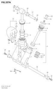 15001F-880001 (2008) 150hp E03-USA (DF150TK8) DF150 drawing TRIM CYLINDER