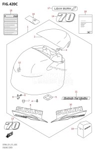 DF70A From 07003F-510001 (E03)  2015 drawing ENGINE COVER (DF70ATH:E01)