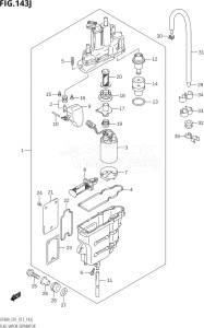 06002F-310001 (2013) 60hp E01 E40-Gen. Export 1 - Costa Rica (DF60A  DF60AQH  DF60ATH) DF60A drawing FUEL VAPOR SEPARATOR (DF60AQH:E01)