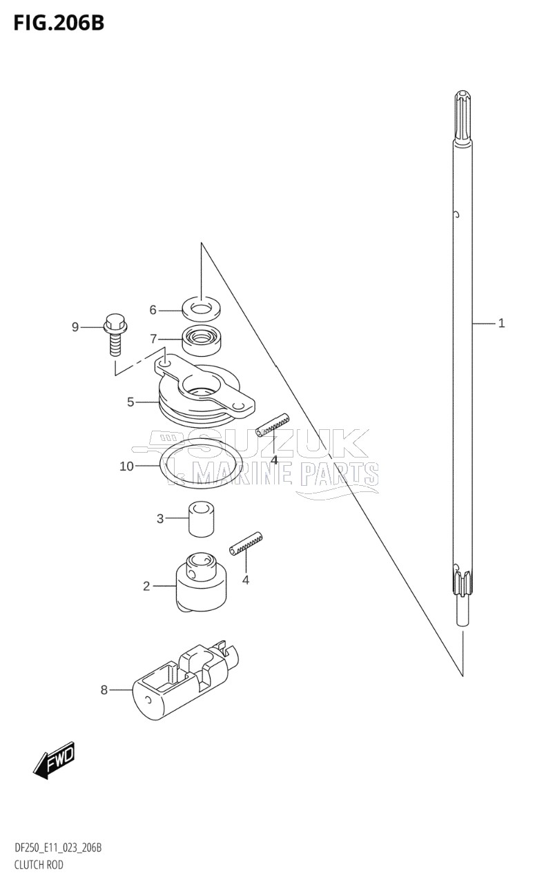 CLUTCH ROD (DF250ST)