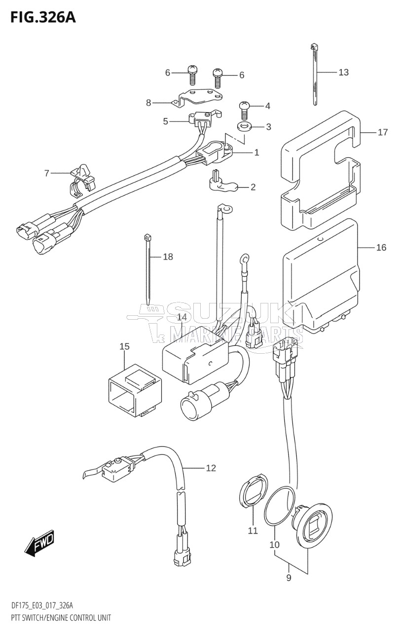 PTT SWITCH / ENGINE CONTROL UNIT