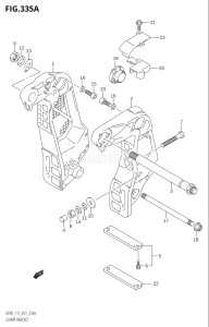 11501F-421001 (2004) 115hp E01 E40-Gen. Export 1 - Costa Rica (DF115TK3  DF115TK4  DF115WTK4) DF115T drawing CLAMP BRACKET