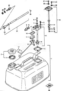 DT50 From 05001k-701715 ()  1987 drawing FUEL TANK (KEROSENE)