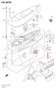 DF250 From 25003F-310001 (E01 E40)  2013 drawing GEAR CASE (DF250Z:E40)