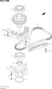 17501F-880001 (2008) 175hp E01 E40-Gen. Export 1 - Costa Rica (DF175TK8) DF175T drawing TIMING CHAIN