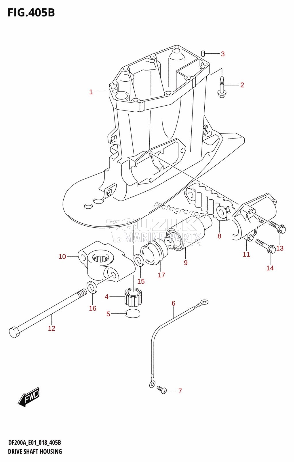 DRIVE SHAFT HOUSING (DF200AZ)