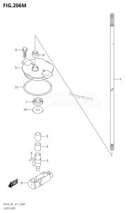 DF225Z From 22503Z-710001 (E01 E40)  2017 drawing CLUTCH ROD (DF250Z:E40)