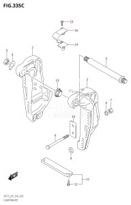 DF175ZG From 17502Z-610001 (E01 E40)  2016 drawing CLAMP BRACKET (DF150TG:E01)