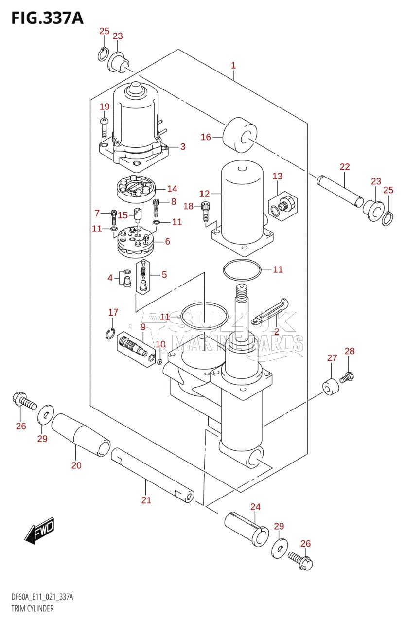 TRIM CYLINDER (DF40A,DF40ATH,DF50A,DF50ATH)