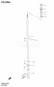 DF50A From 05003F-110001 (E01)  2011 drawing CLUTCH ROD