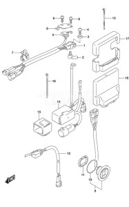 Outboard DF 175 drawing PTT Switch/Engine Control Unit