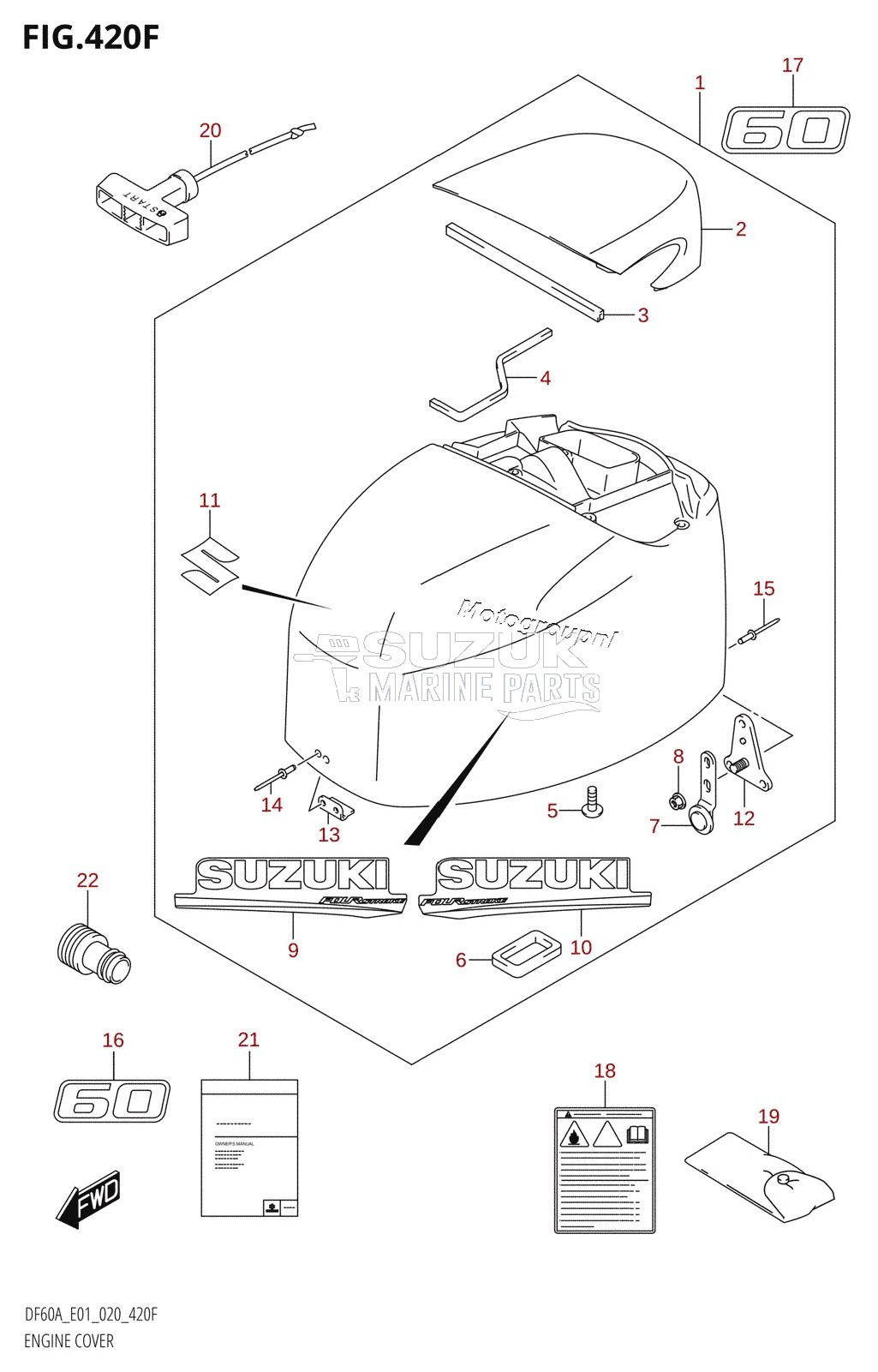 ENGINE COVER (DF60A:E01)